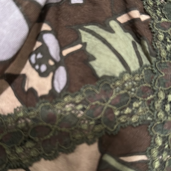 Lacey Brown Floral Blouse with Waist Straps - Picture 2 of 3